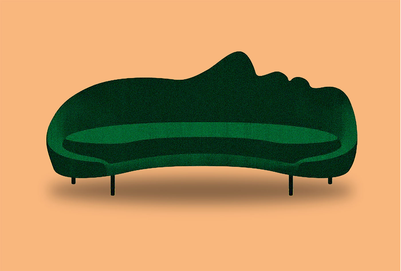 Terapi slussen, bild på terapisoffa